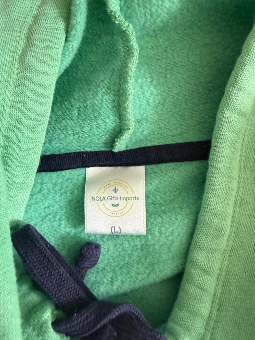 New Orleans Women’s Cropped Hoodie in Mint Green Large - Picture 5 of 7